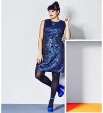 openerSimply-Be-Blue-Jacquard-Dress