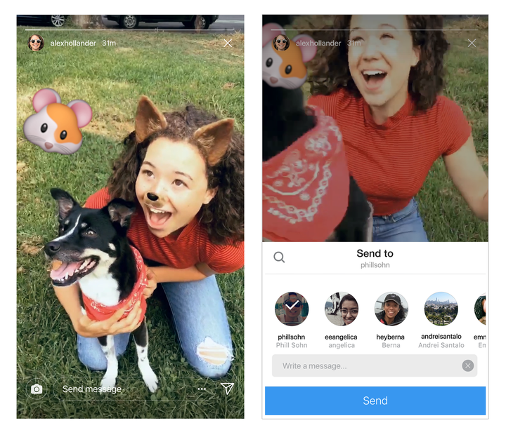 Instagram adds direct share for Instagram Stories