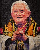 This Papal Portrait Was Created Entirely Out Of Lube-Free Latex Condoms 