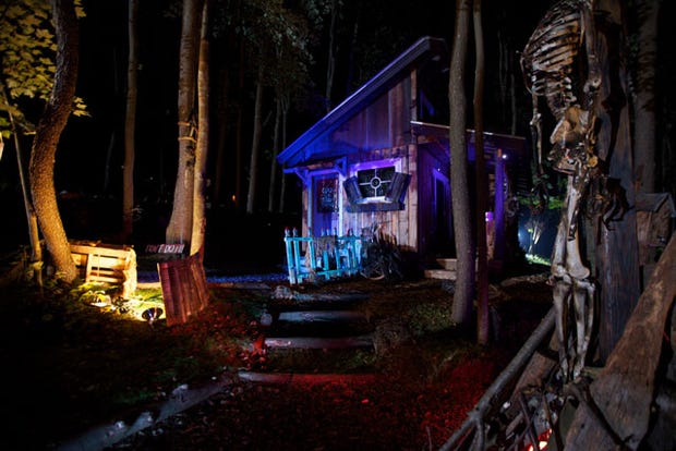 these tiny houses are big on halloween spirit