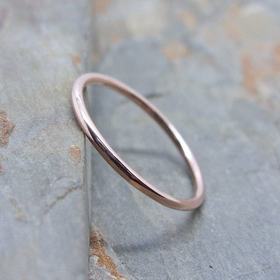 brightsmith simple thin 14k rose gold wedding band 100 available at etsy - Where To Buy Wedding Rings brightsmith simple thin 14k rose gold wedding band 100 available at etsy - Where To Buy Wedding Rings