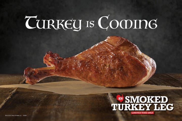 Arby's selling giant hunks of meat to celebrate 'Game of Thrones' finale