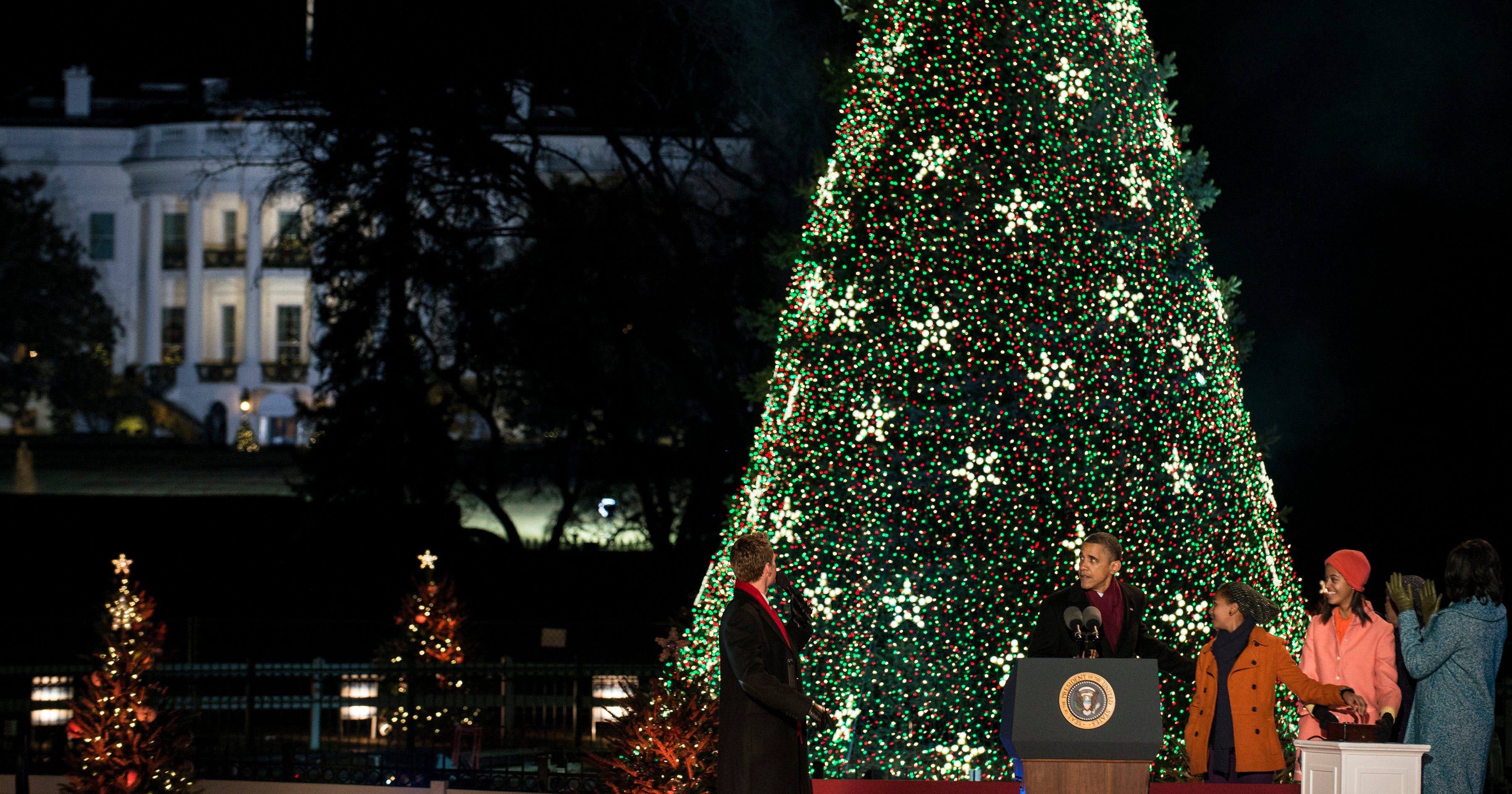 obamas national white house christmas tree lighting obamas national white house christmas tree lighting