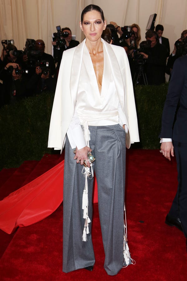 No Shirt Blazer Look Jenna Lyons Party Outfits