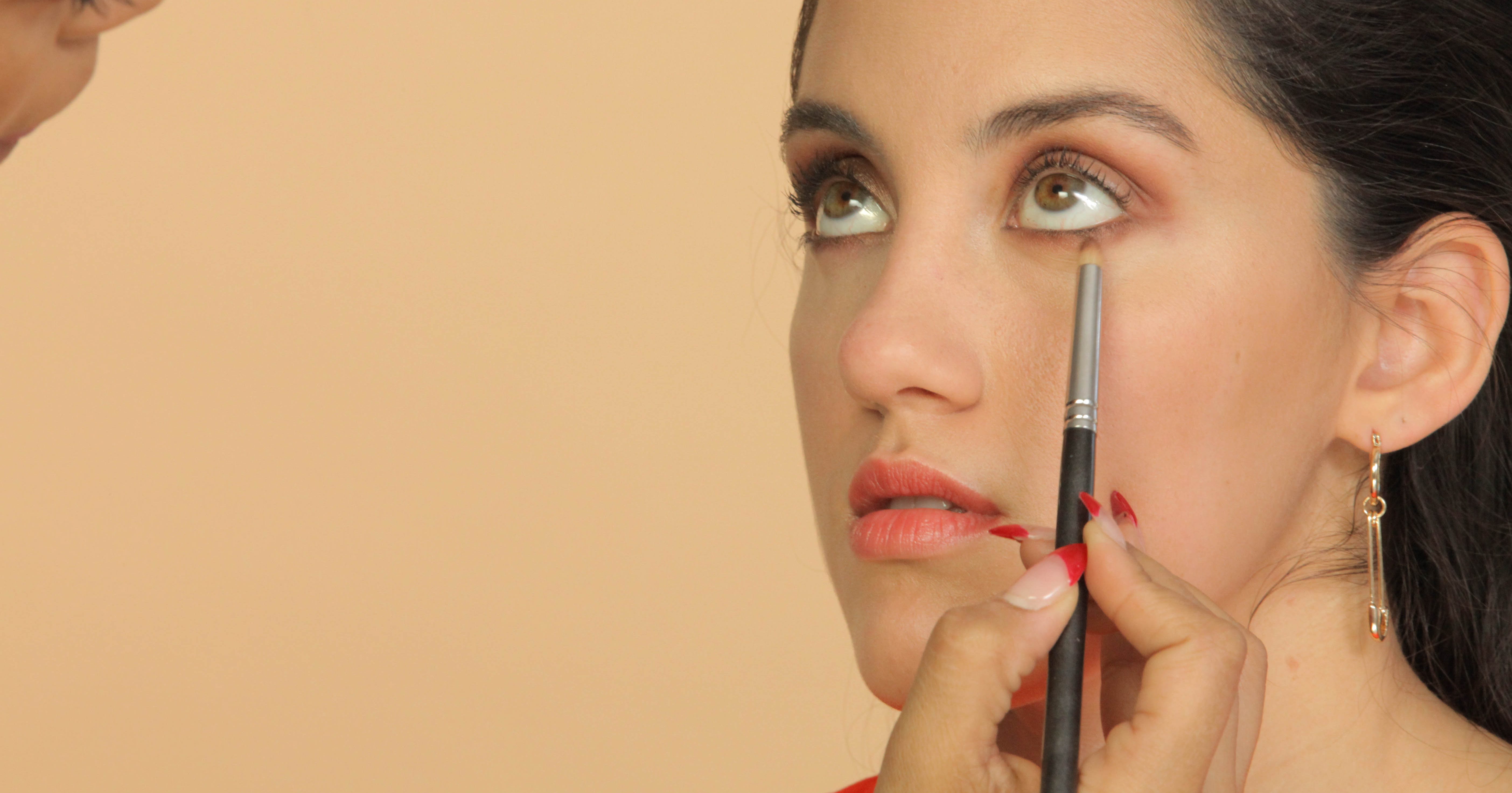 Copper Glitter Eyeshadow Smokey Eye Makeup Tutorial