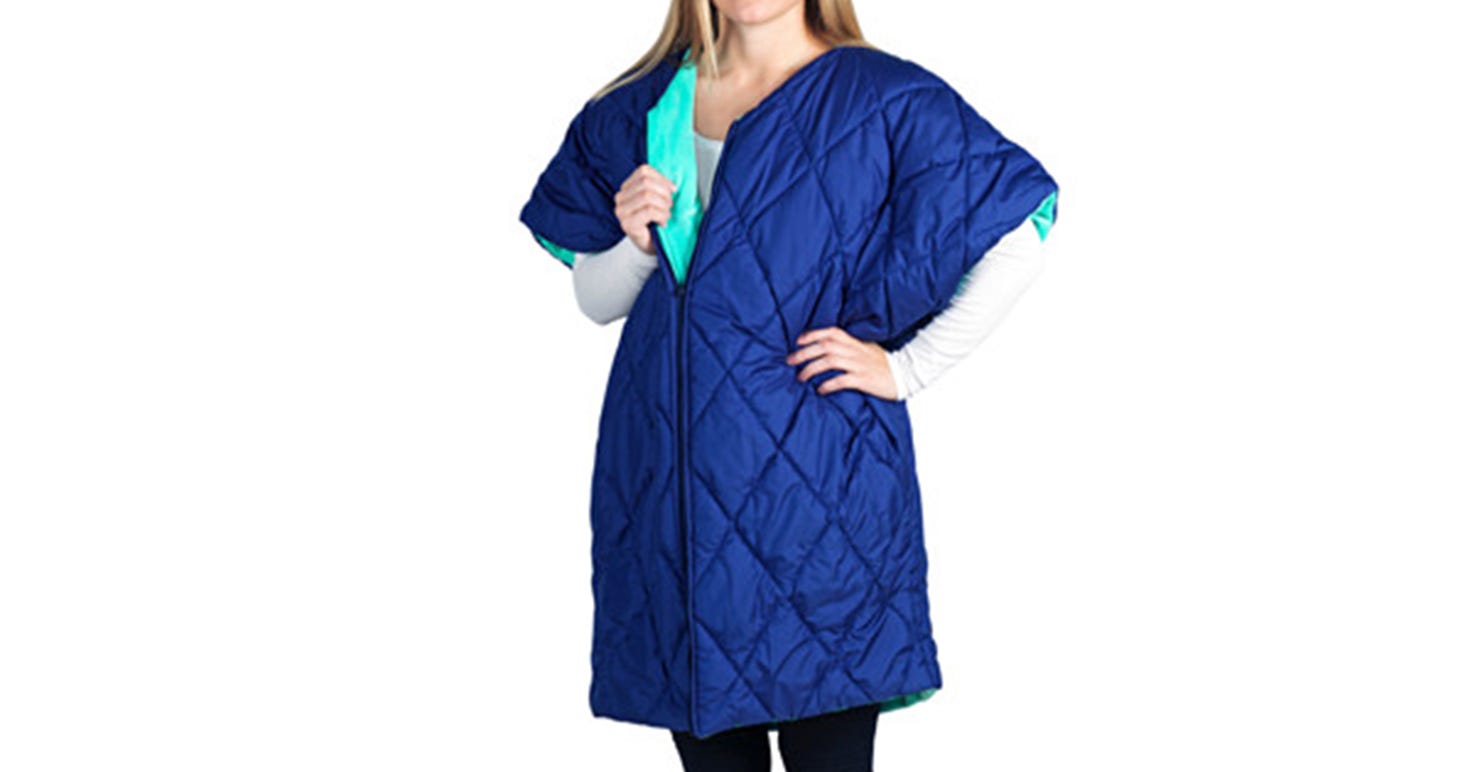 Ikea Blanket Jacket New York Fashion Week Snow Outfit