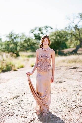 This Metallic Desert Wedding Shoot Is So On Point