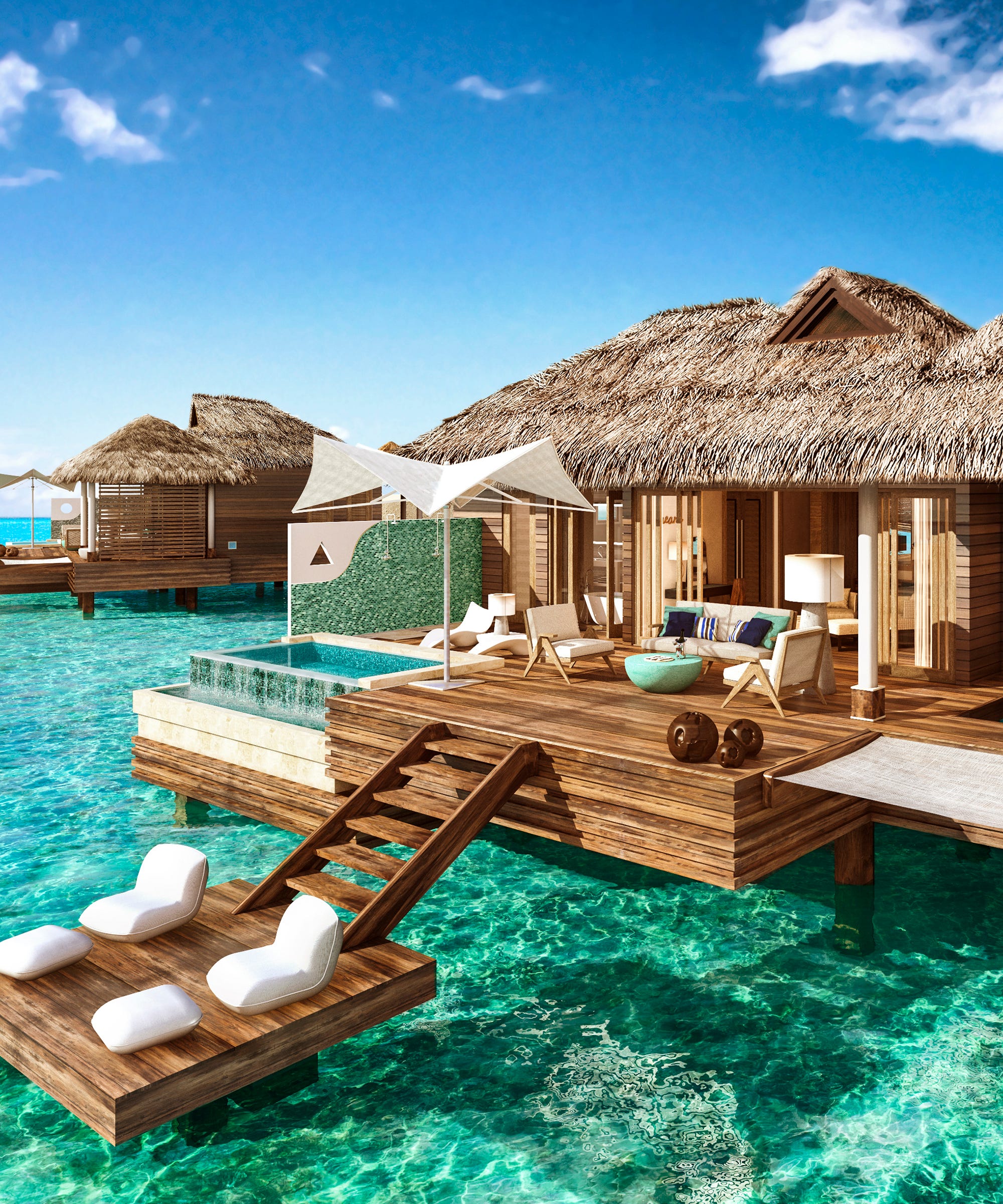 Overwater Bungalows Sandals Royal Caribbean Jamaica2000 x 2400