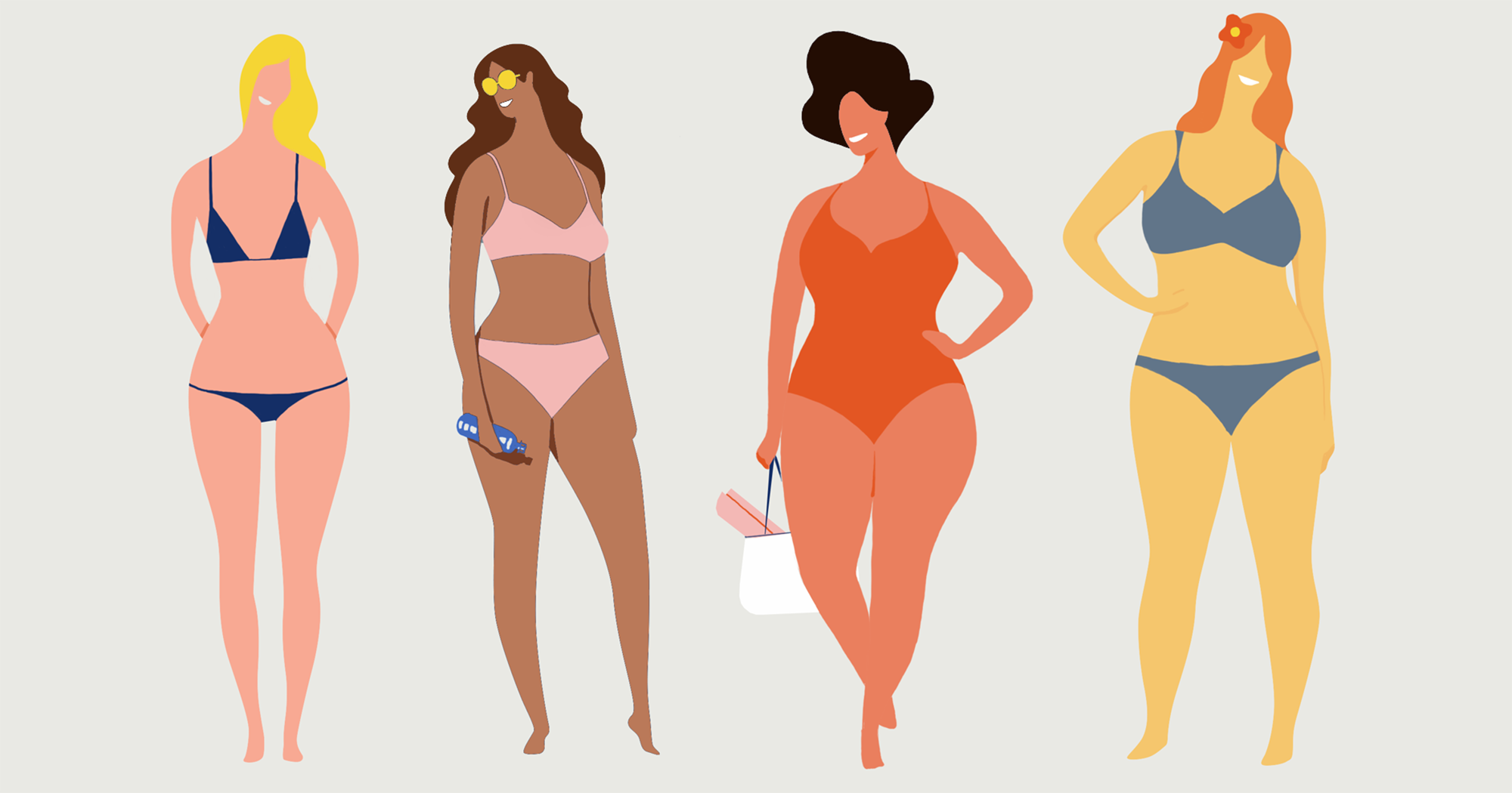 Summer Swimsuits Swimming Beach Body Image Positivity