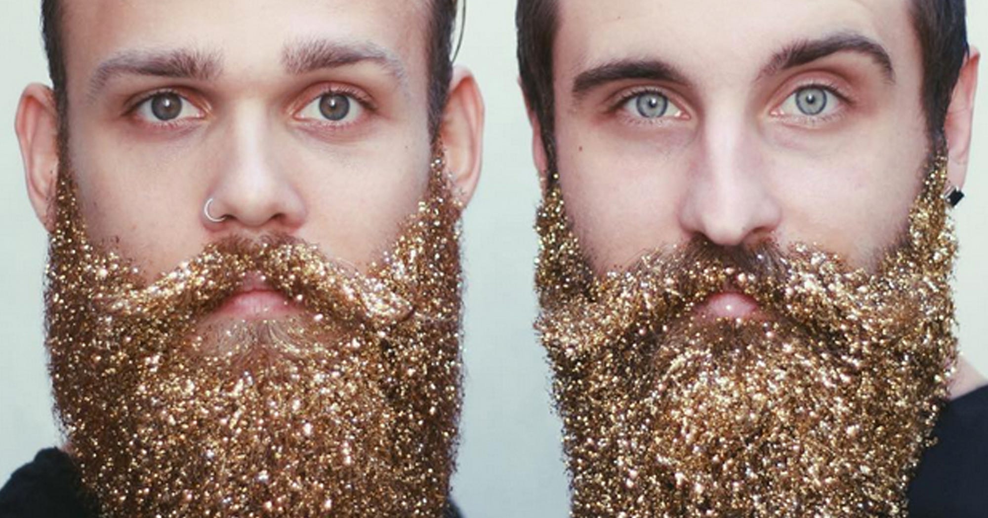 Glitter Beard Mens Holiday Beauty Trend