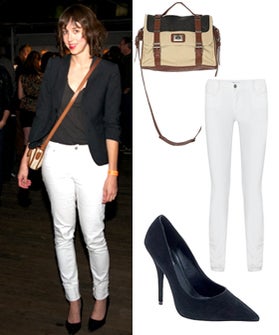how to wear white jeans