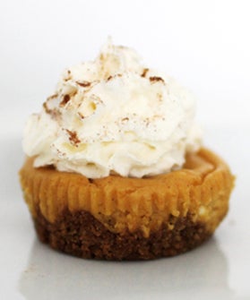 mini pumpkin cheesecake