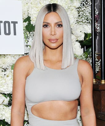 Kim Kardashian kurze Haare ohne Extensions