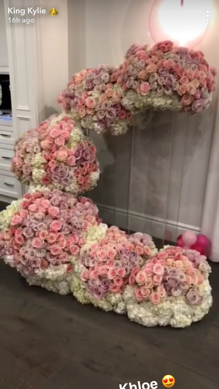kylie jenner baby stormi webster flower arrangements