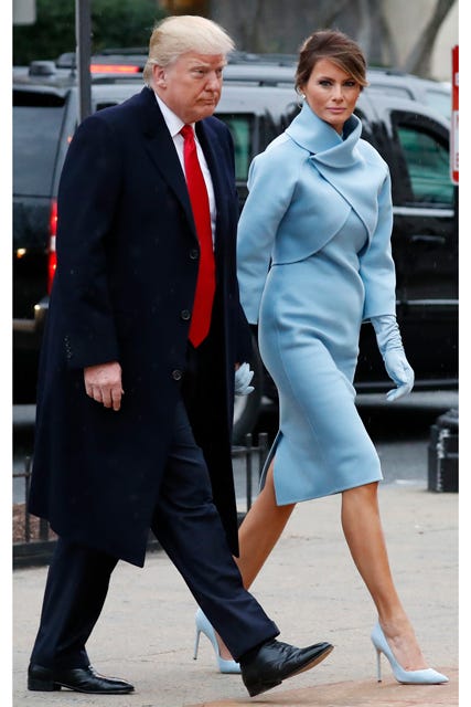 Melania Trump Inauguration Day Dress Ralph Lauren Melania Trump Wears Ralph Lauren For Inauguration Day Festivities