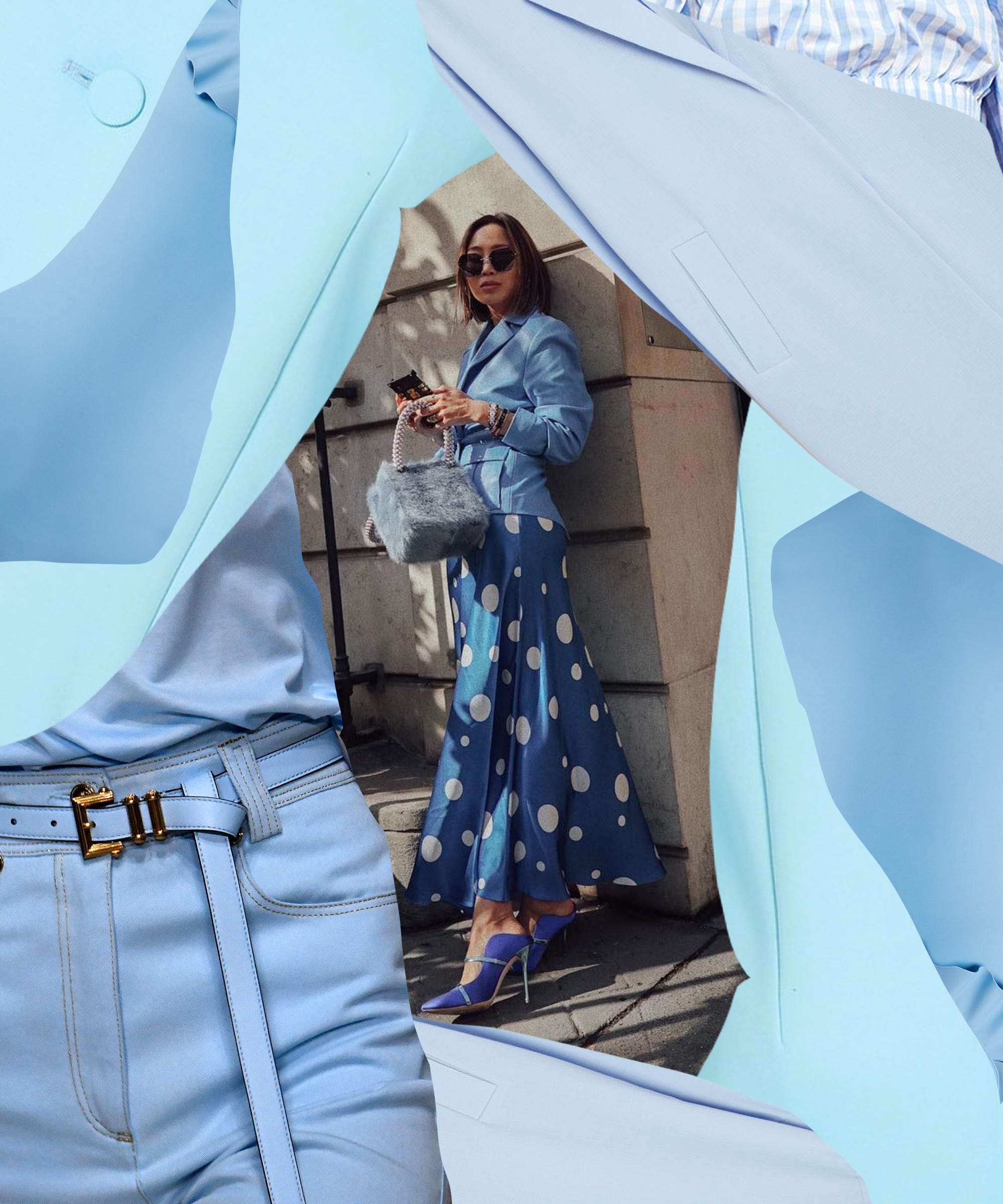 Powder Blue Fashion Trend Ss18 This Season Powder Blue Is The Warmest Colour
