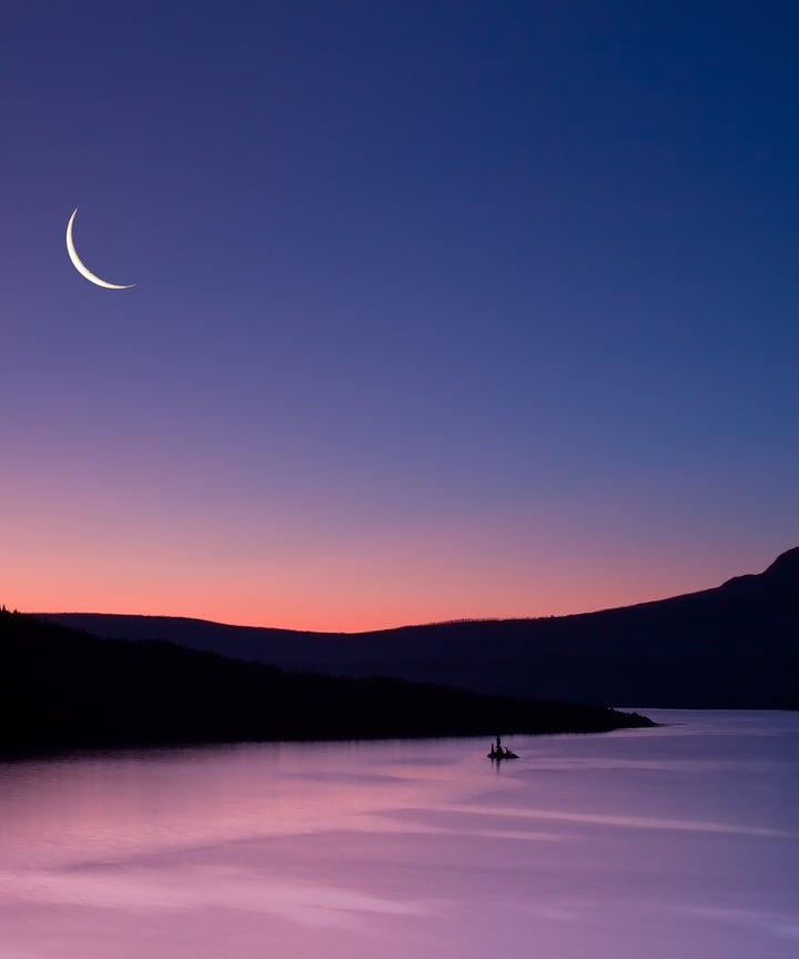 waxing crescent moon lunar