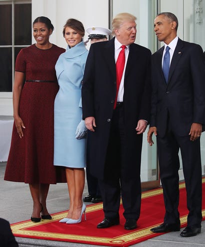 Michelle Burgundy Inauguration Dress Design Style Michelle Delivers A Memorable First Lady Look One Last Time