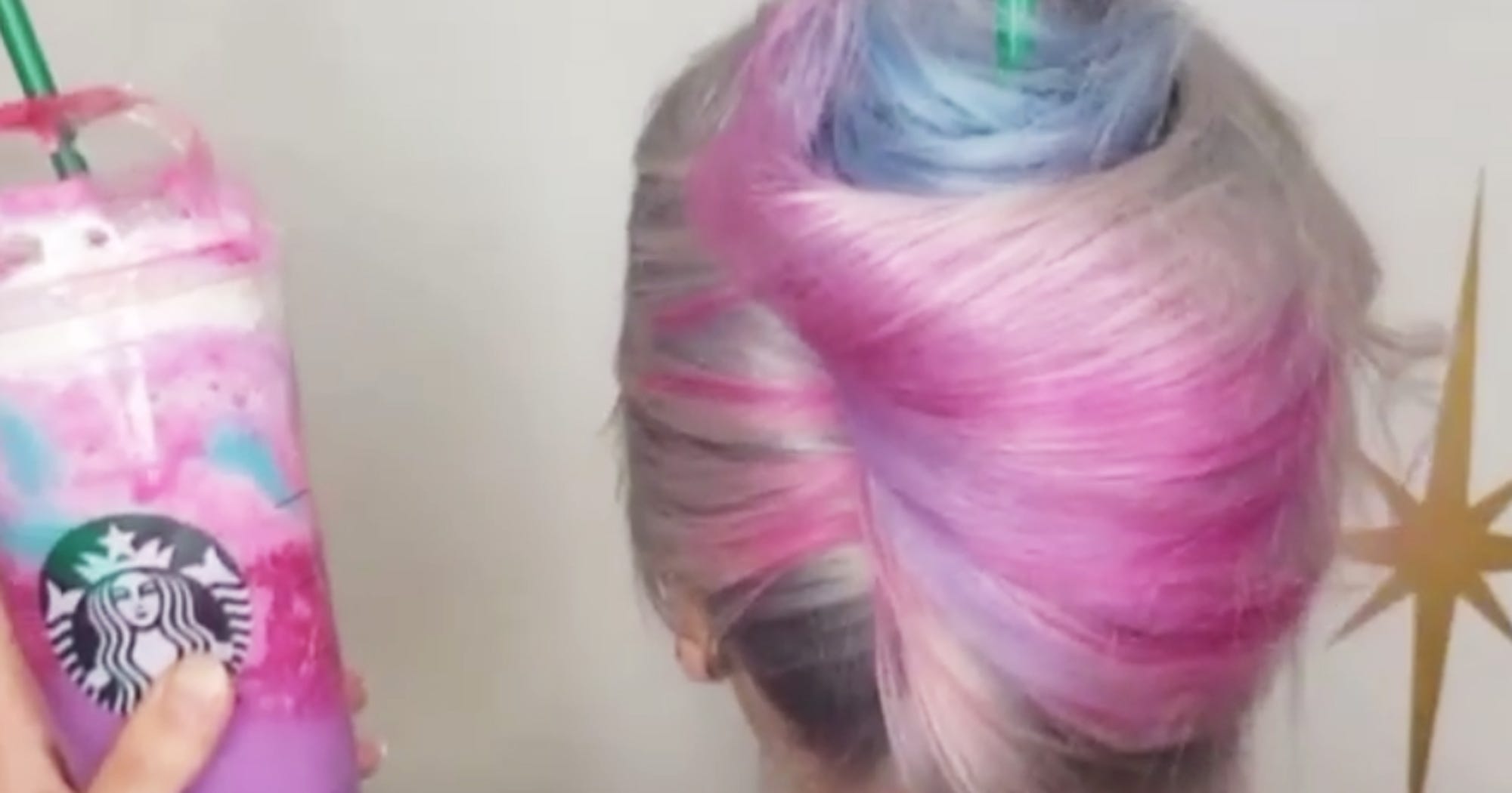Starbucks Unicorn Frappuccino Hair Color Tutorial Starbucks Unicorn Frappuccino Hair Color Tutorial