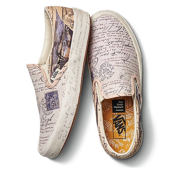 vans x van gogh sneaker clothing collab is pure art