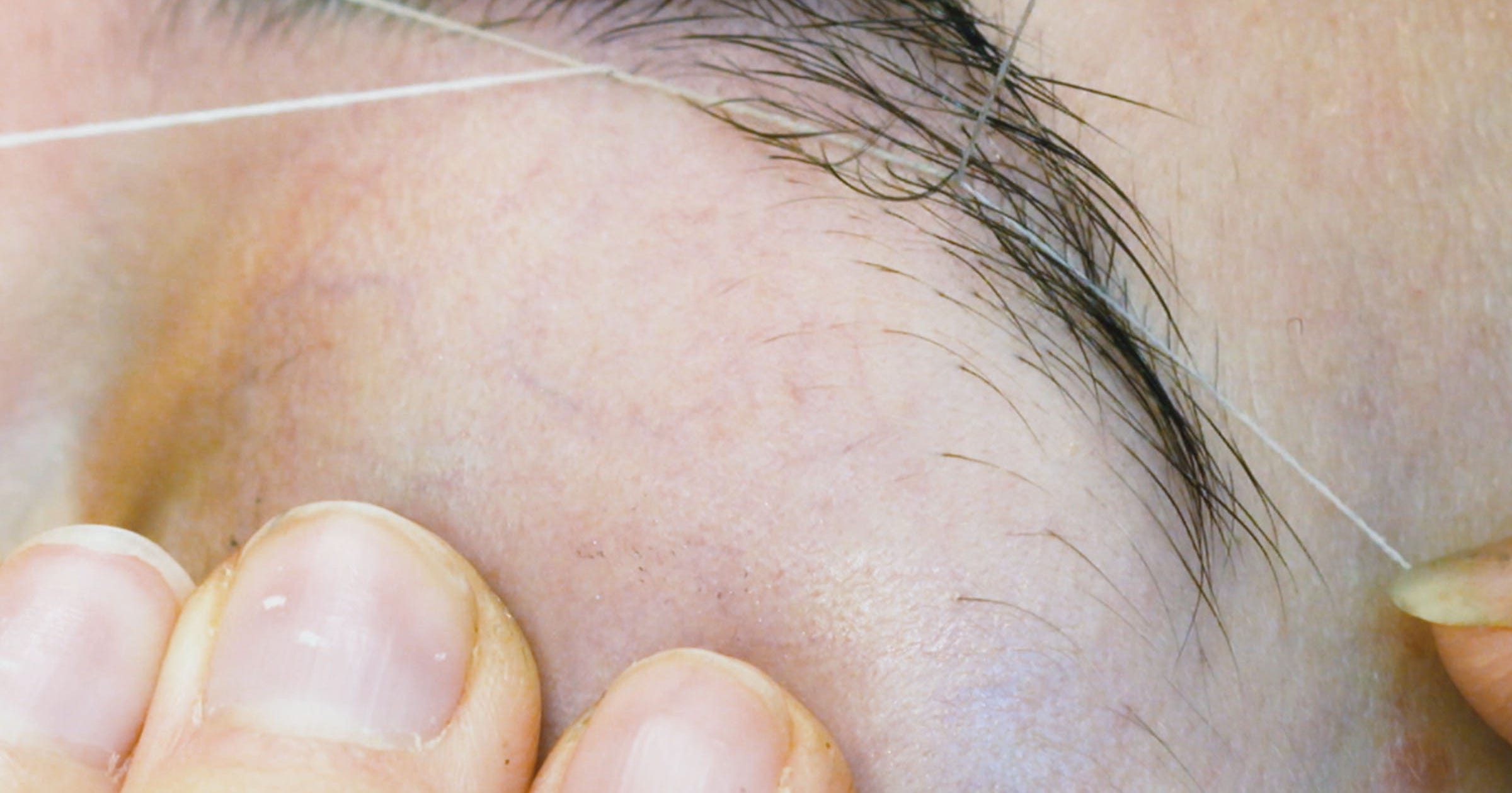 Eyebrow Threading Hair Removal Slow Motion Video