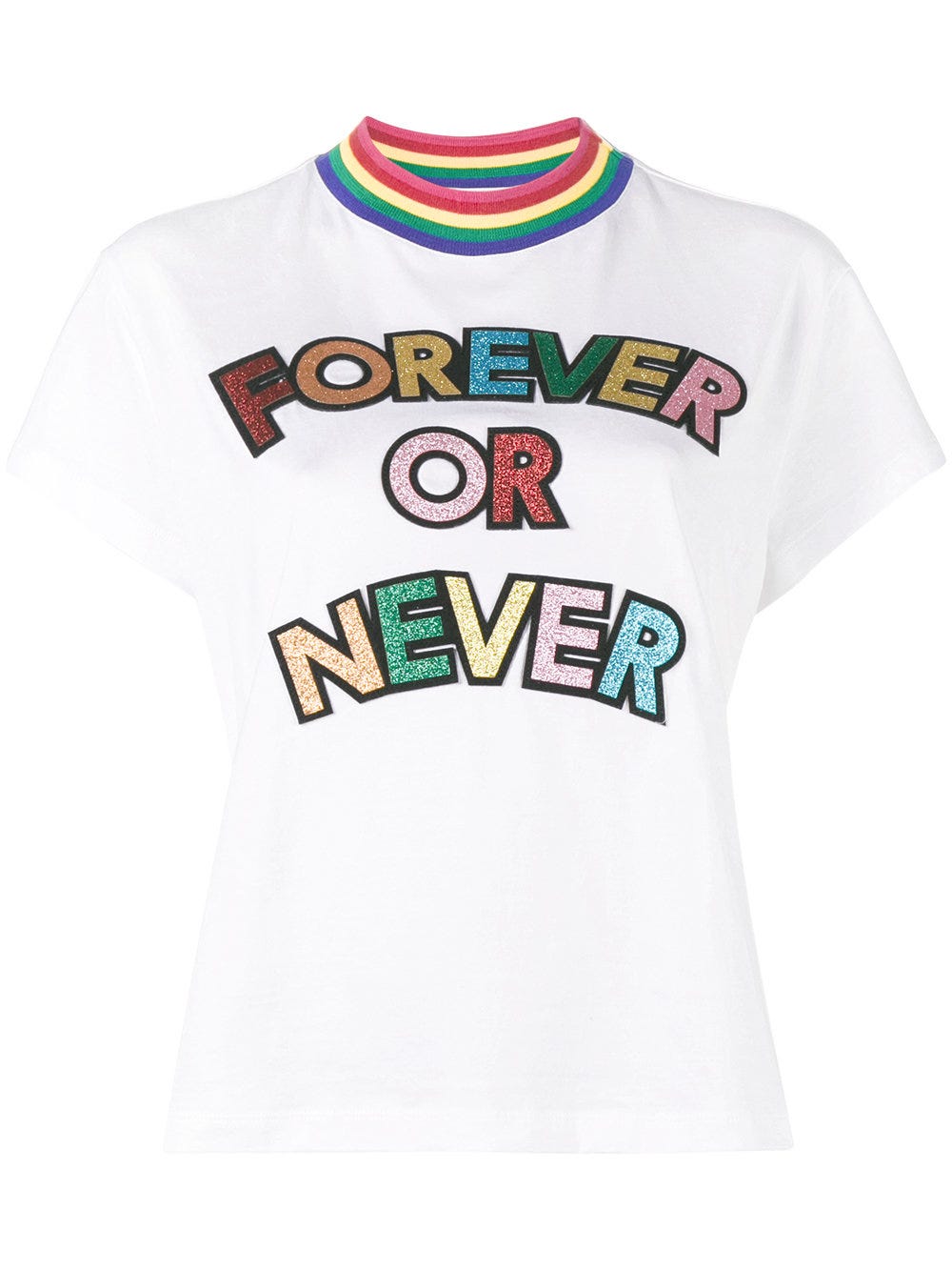FOREVER GIRLS ONLY Tシャツ Mira Mikati + Forever or Never Glitter Embellished T-Shirt