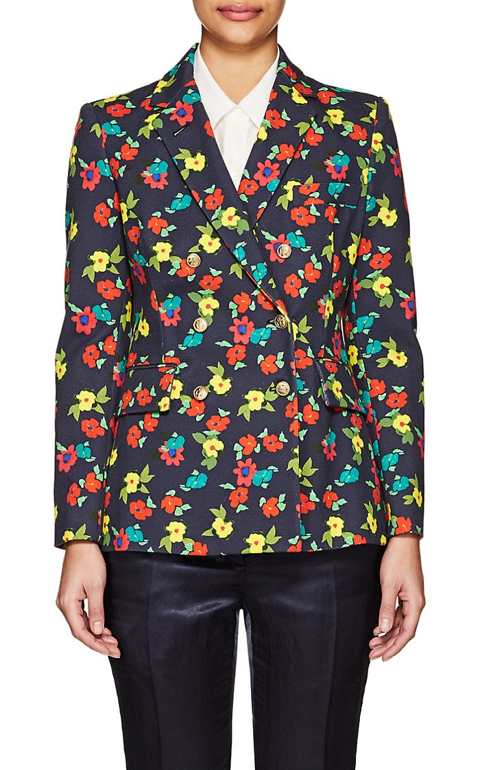 Brown Floral Blazer