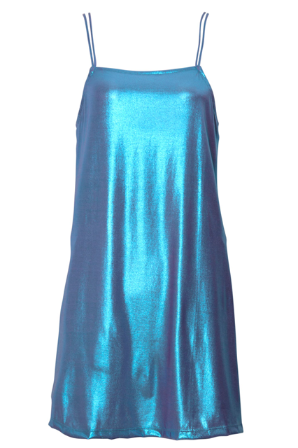 Motel Rocks + Silky Slip Dress in Shine On Blue Opal Motel Rocks + Silky Slip Dress in Shine On Blue Opal