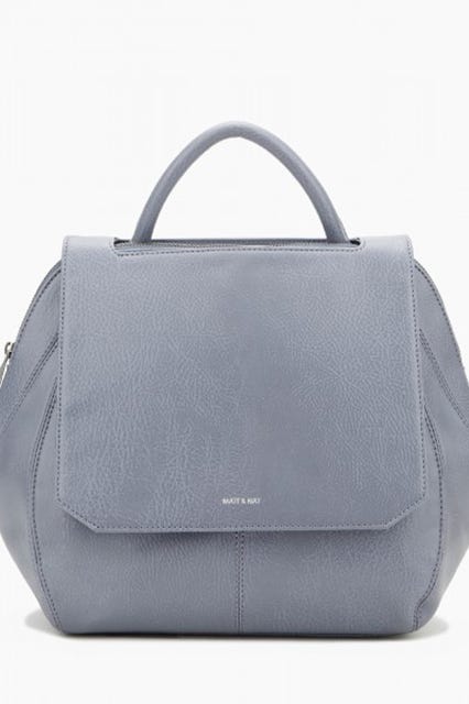 Matt & Nat Wellington Vegan Leather Satchel – Grey Matt & Nat USA | Vegan Leather Bags & Designer Accessories main image 3