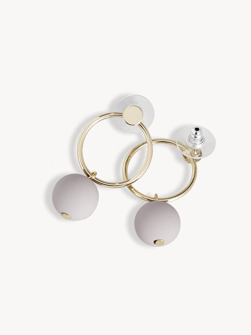 Pomelo + Eris Hoop Ball Drop Earrings