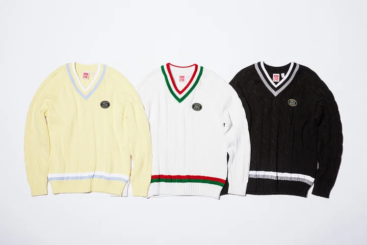 トップス SUPREME 17SS LACOSTE Tennis Sweater XL Supreme Lacoste New Collection Lookbook Affordable Line