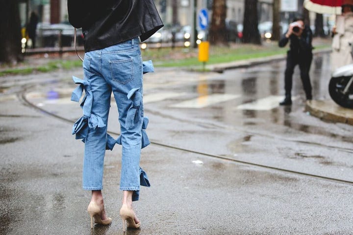 how to wear heeled booties with jeans