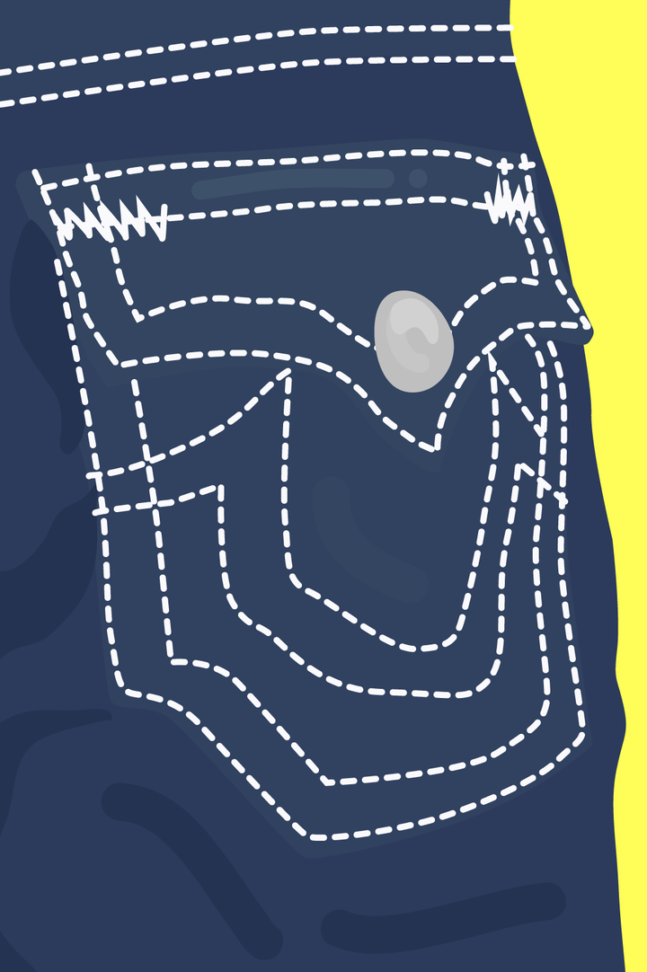 Jeans Denim Back Pocket Embroidery