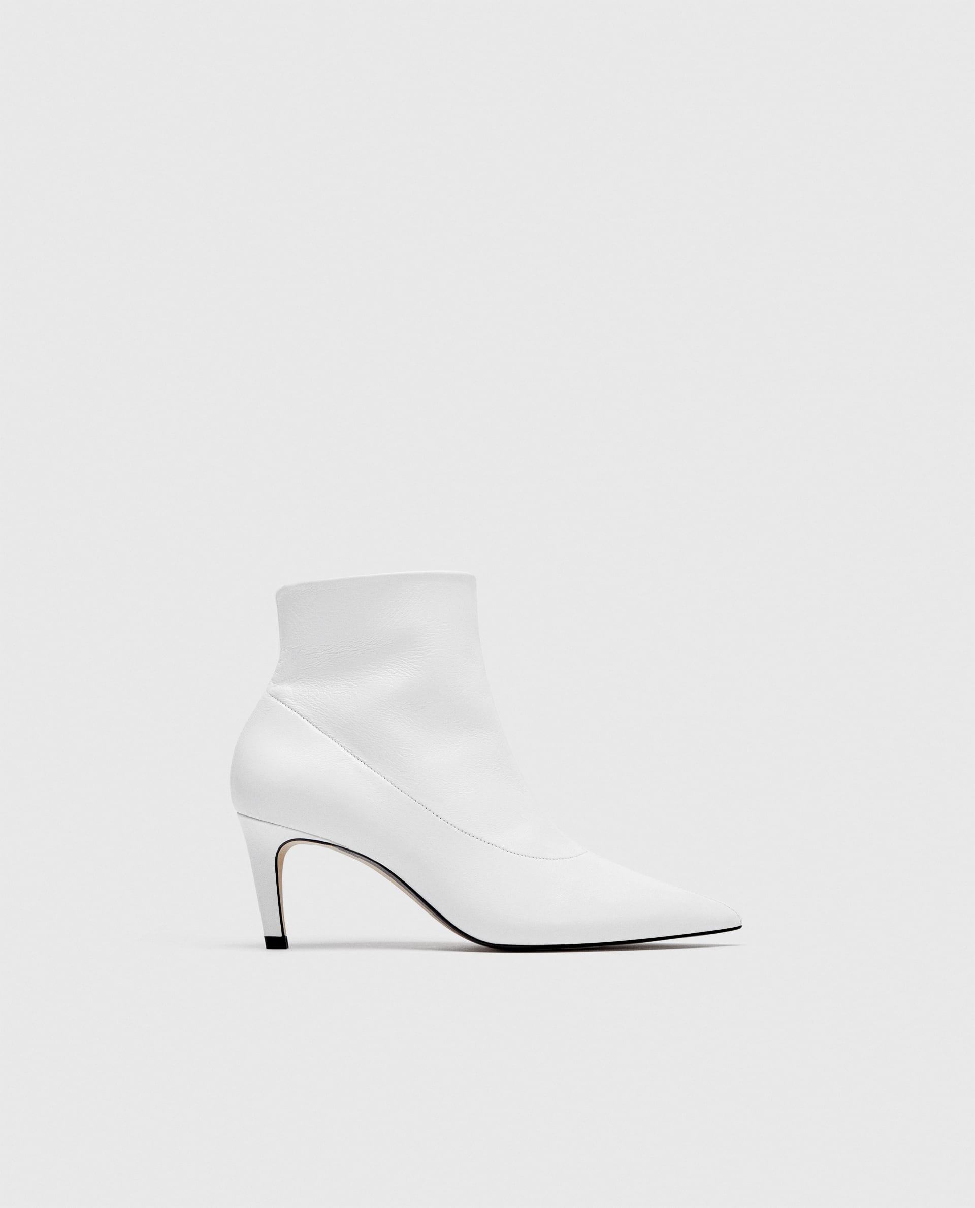 zara mid heel ankle boots