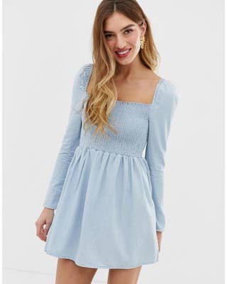 powder blue summer dress