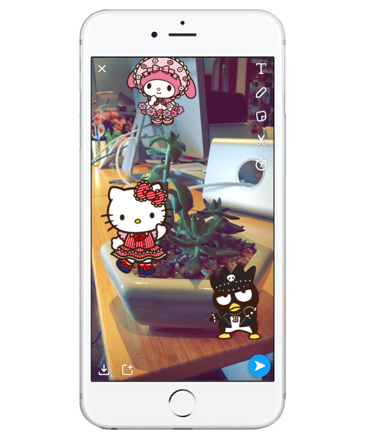 Snapchat Sanrio Partnership Hello Kitty Stickers Filter