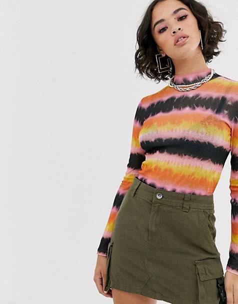 tie dye mesh turtleneck
