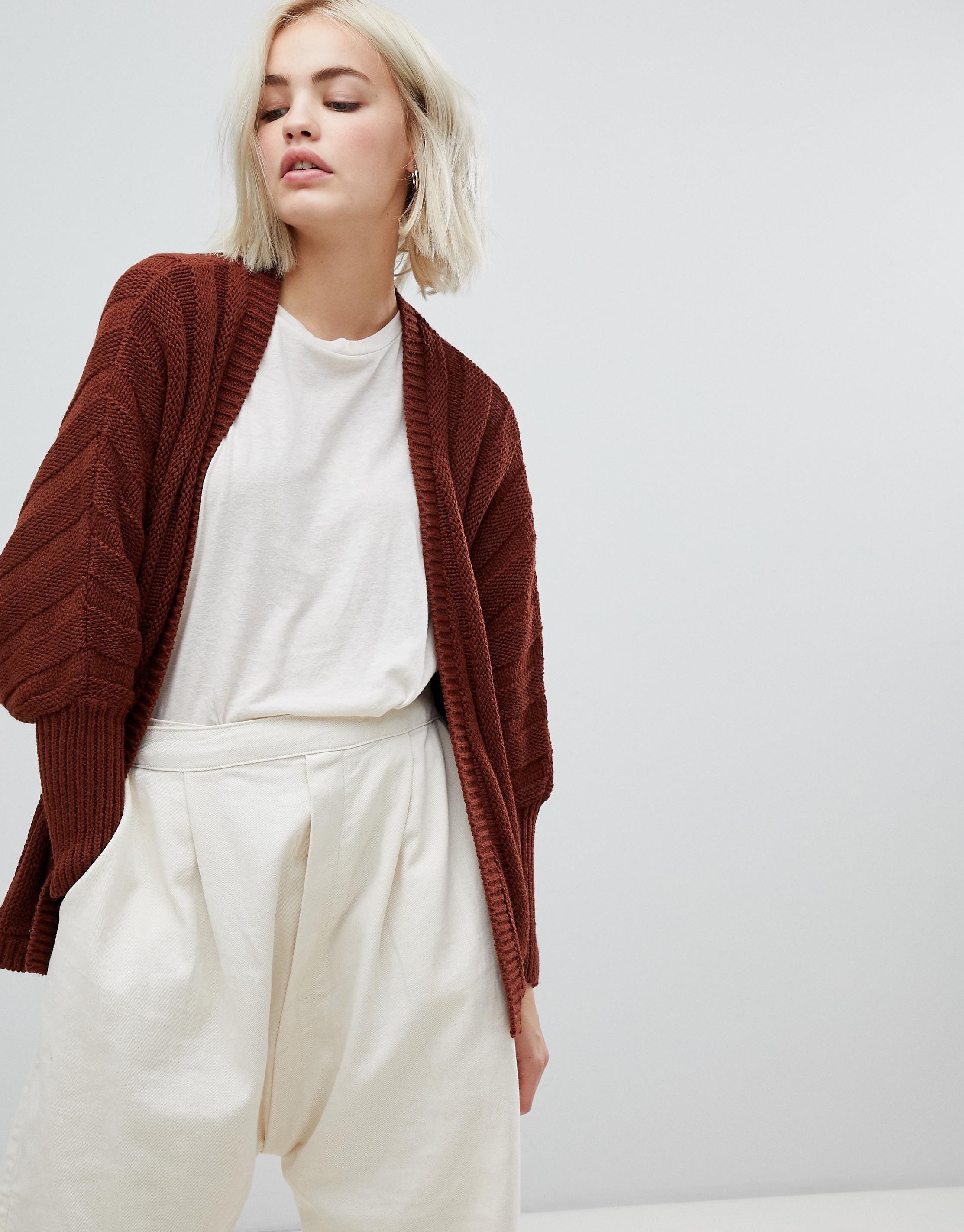 Wide Rib Sweater Asos ASOS + Oversized Cardigan in Wide Rib