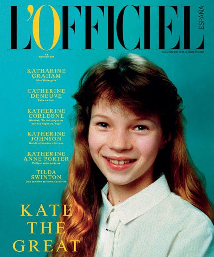 Kate Moss Yearbook Photo - L Officiel Spain