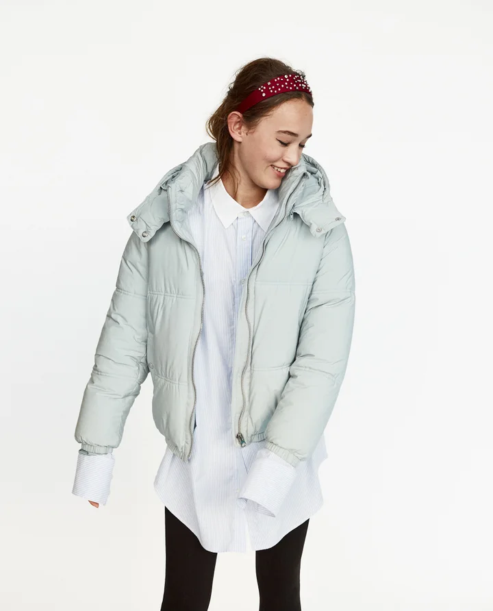 ZARA × And Wander　SHORT PAFFER COAT ZARA TIMELESS - PUFFER COAT - Dark anthracite | ZARA United