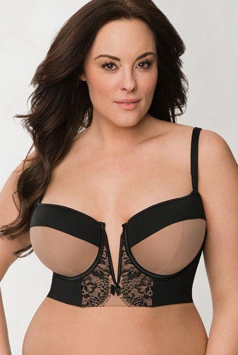 Wacoal Embrace Lace Underwired Plunge Bra, Black at John Lewis & Partners