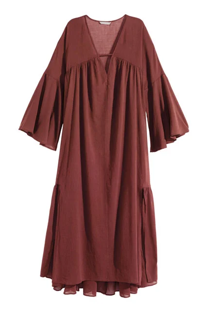 H&amp;M + Wide-Cut Cotton Dress