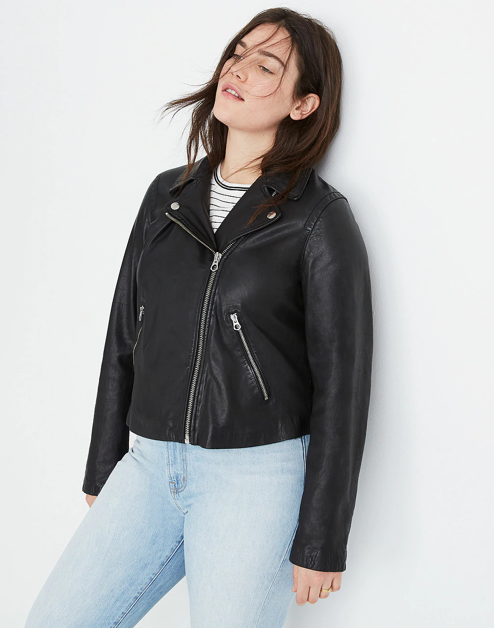 Washed Leather Motorcycle Jacket