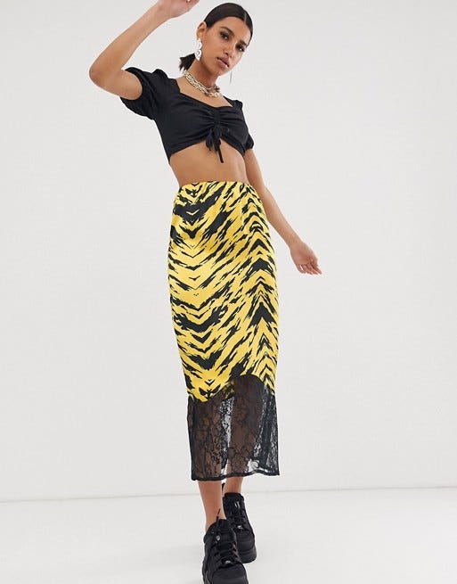 ASOS + Tiger Print Skirt