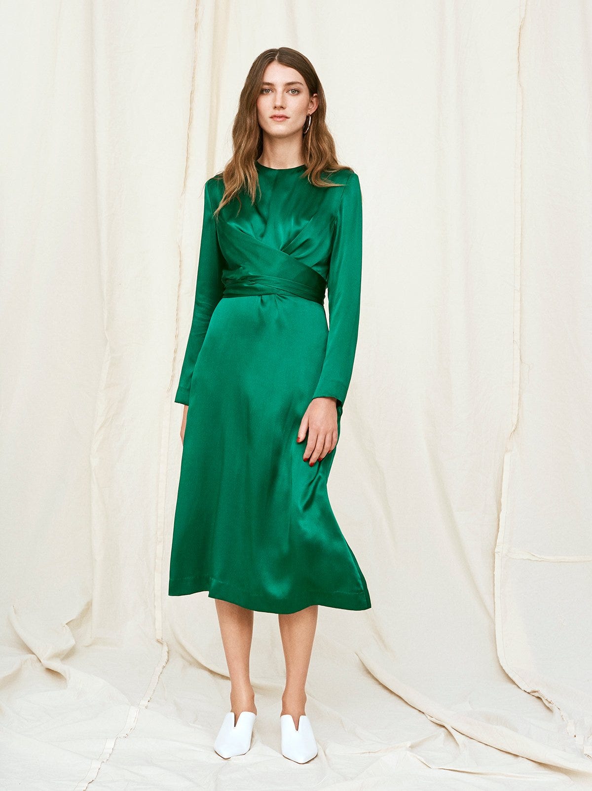 Kitri + Simone Silk Tie Waist Dress Kitri + Simone Silk Tie Waist Dress