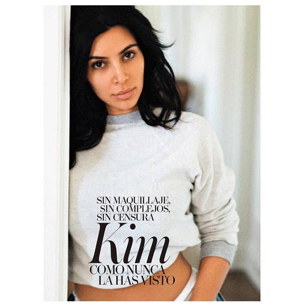 Kim Kardashian No Makeup Vogue Spain Photo Shoot
