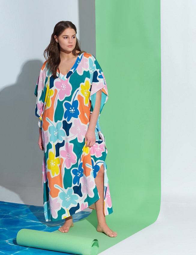 Floral black button kinono/dress/coverup maxi  xs/ main image 0