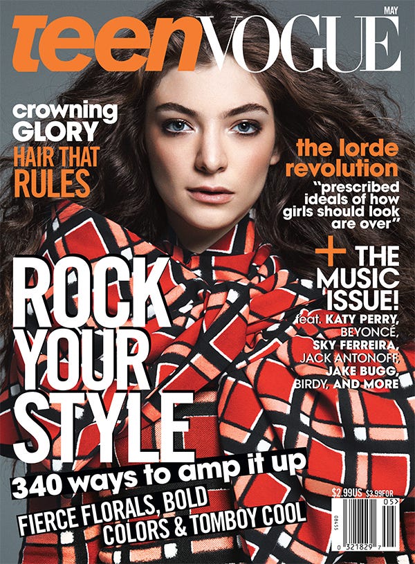 Lorde Teen Vogue May 2014 Issue Cover Interview Pics