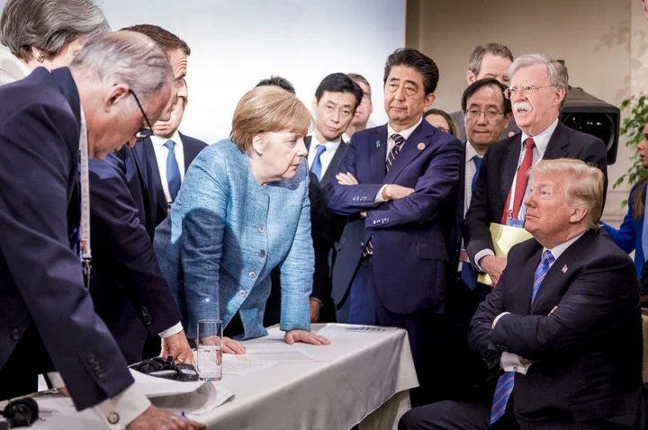 Donald Trump, Angela Merkel G7 Summit Photo Explained