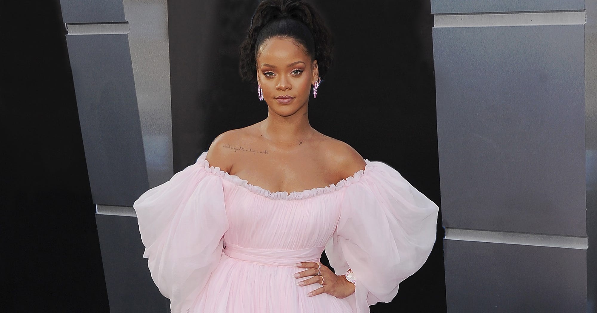 Rihanna Valerian Premiere Red Carpet Princess Dress